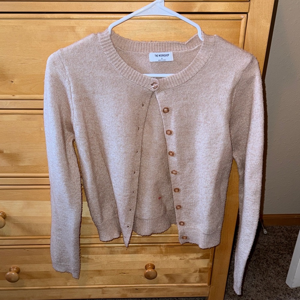 Light Brown Cardigan Sweater